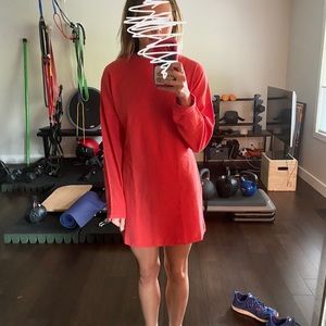 Free People Beach Coral Long Sleeved Dress